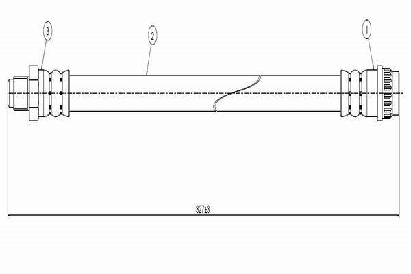 Cavo C800.474.A Brake Hose Front 96-Pt.106 — Brake Hydraulics