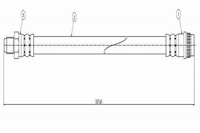 Cavo C800.474.A Brake Hose Front 96-Pt.106 — Brake Hydraulics