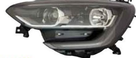 Ayfar Renault Megane 4 Right Headlight - Motorized Black Framed for 2016-2020 Models — Headlights