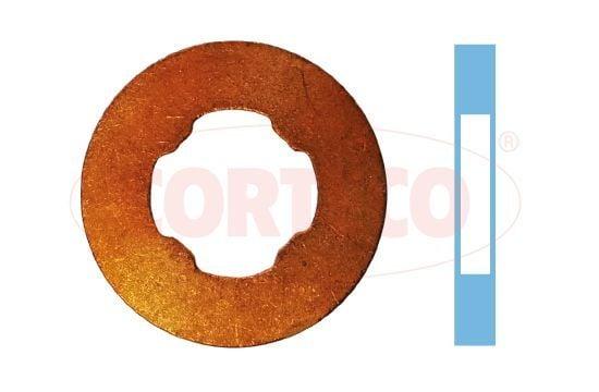 corteco-injector-seal-holder, packaging-of-corteco-injector-seal-holder, technical-specifications-corteco-injector-seal-holder CORTECO Injector Seal Holder - Copper Material for Mechanics and Car Enthusiasts | Pack of 6 CORTECO Injector Seal Holder corteco, injector-seal-holder, automotive-tools, mechanics, car-enthusiasts, engine-parts, repair-tools, copper-holders, blister-packaging, ai-generated