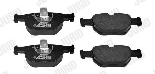 jurid brake pads for range rover iii, technical specifications of jurid brake pads, packaging of jurid brake pad set JURID Brake Pads - Range Rover III 3.0 Td6 Front Set for Vehicle Owners & Mechanics | 19.1 mm Thickness JURID Brake Pads for Range Rover III - Front Set jurid, brake-pads, range-rover, 3-0-td6, vehicle-parts, car-maintenance, mechanics, car-enthusiasts, front-brake-set, ai-generated