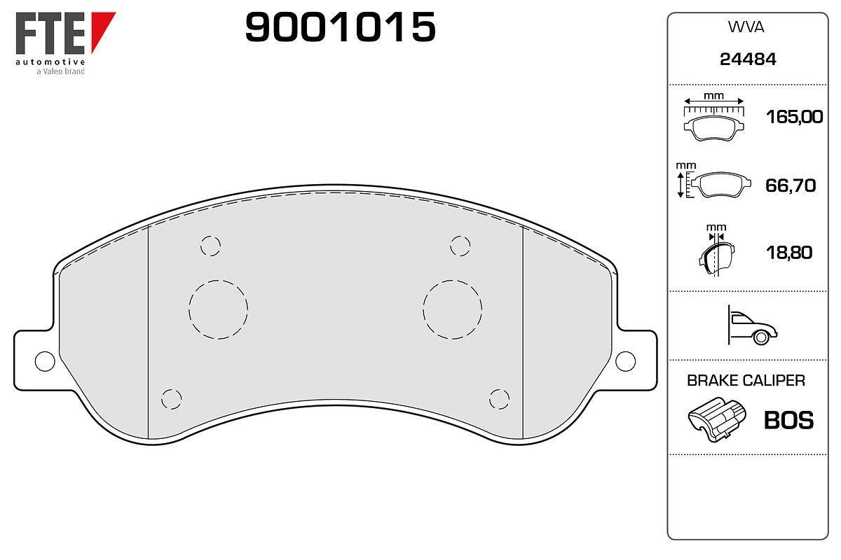 Fte 9001015 Brake Pad Amarok Front 10 >