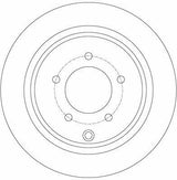 TRW DF6177 Disc Rear Brake Disc - 302 mm Diameter — Brake Rotors & Drums