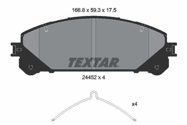 Textar 2445201 Front Brake Pad Toyota Rav4 A4 2.5 Hybrid 13-15