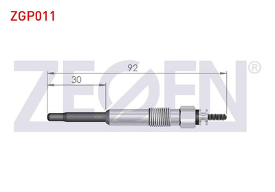Zegen ZGP011 Glow Plug 11V Citroen Berlingo (Mf) 1.9D 1996-2008 /Peugeot Partner (5,5F) 1.9D 1996-2008 (Dw8) — Coils & Plugs