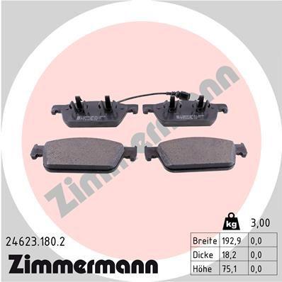 Zimmermann 24623.180.2 Brake Pad Front Transporter T6 — Brake Pads