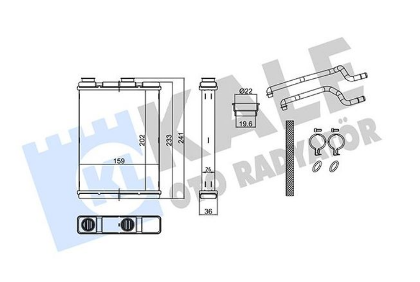 Nissan QashQai 2 2013- Heater Radiator Kale Brand