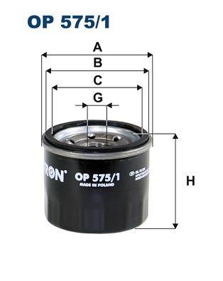 Filtron OP 575/1 Oil Filter Smart Fortwo Coupe/Cabrio II 451 1.0 61Hp 03-14 — Oil Filters
