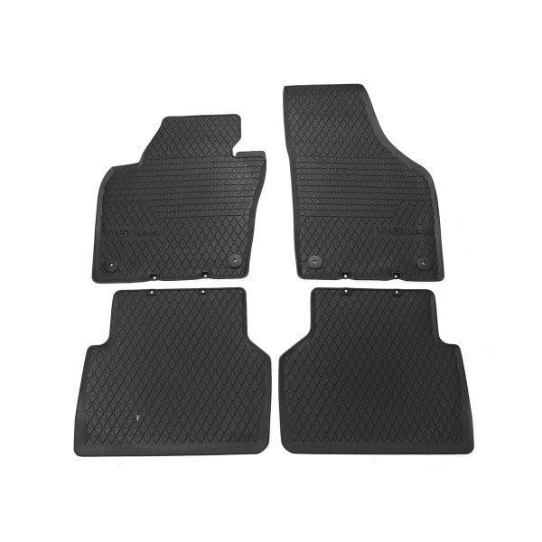 volkswagen tiguan original rubber floor mats black, set of four rubber floor mats for volkswagen tiguan Volkswagen Original Rubber Floor Mats Set - Black Color for Tiguan 2008-2018 | 4-Piece Set Volkswagen Tiguan Rubber Floor Mats - Quad Set volkswagen, tiguan, rubber-floor-mats, car-accessories, original-parts, floor-mats, vehicle-interior, car-owners, Volkswagen-enthusiasts, ai-generated