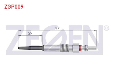 Zegen ZGP009 Glow Plug 5V Volkswagen Transporter V (7H_7E_) 1.9 TDI 2003-2011 / Caddy III (2K_) 1.9 TDI 2004 — Coils & Plugs