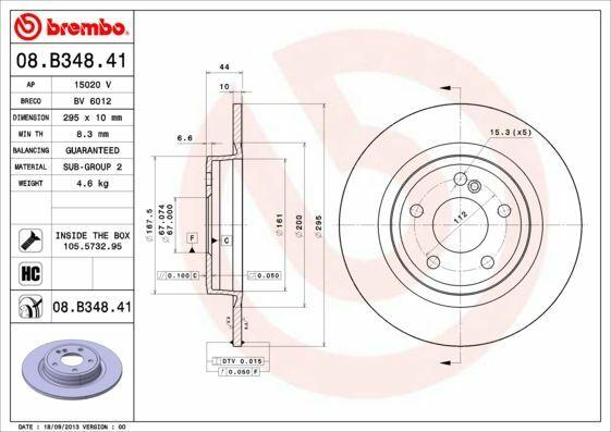 BREMBO Brake Disc Rear (Mercedes W117 W156 W176 W246) - 2 pcs — Brake Rotors & Drums