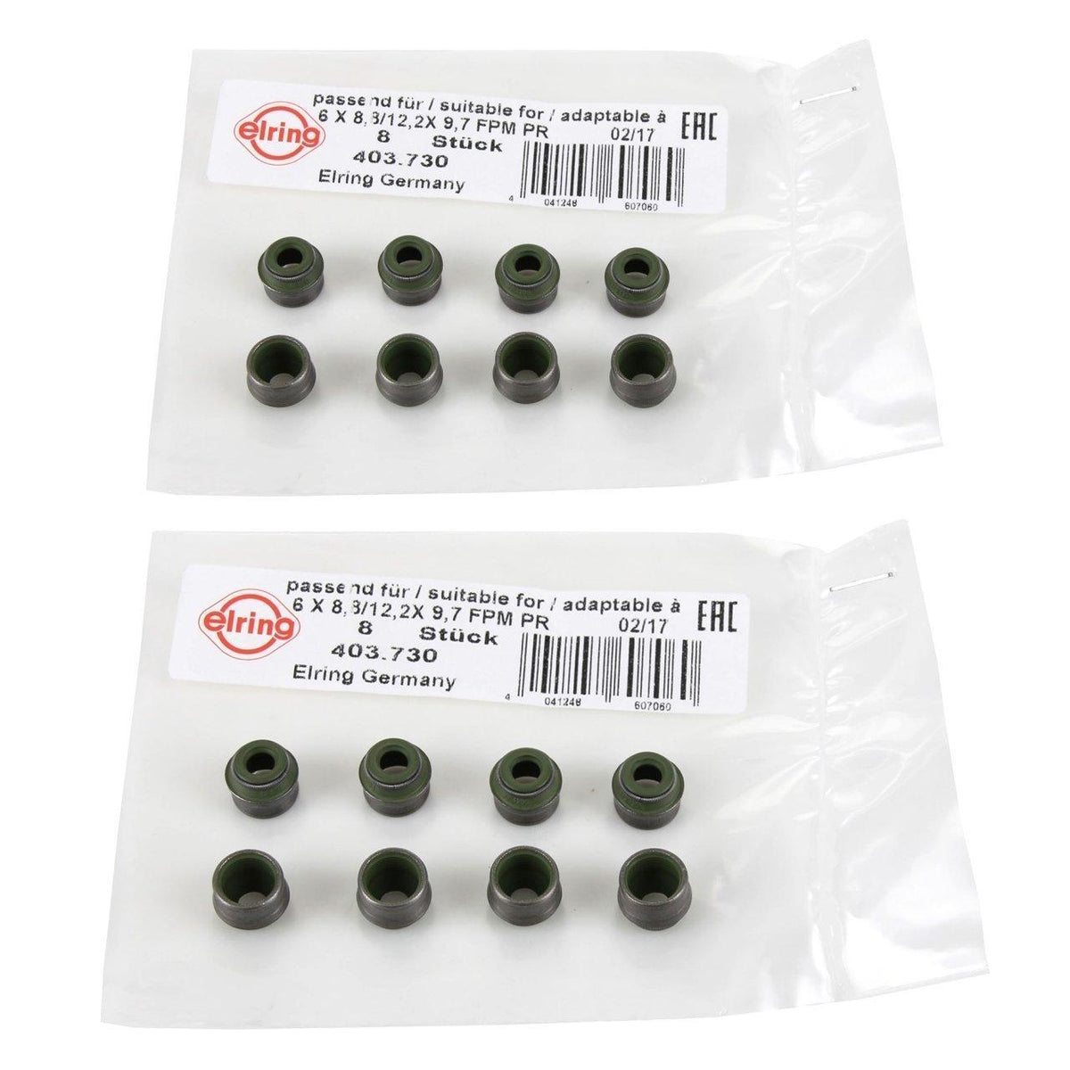 Elring Valve Seal Set for Opel Vectra C 1.6 Ecotec (Z16XE) - 16 Pieces — Valvetrain