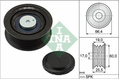 INA Alternator Tensioner Pulley - Compatible with Hyundai Accent, Getz and 3 more models — Pulleys & Tensioners