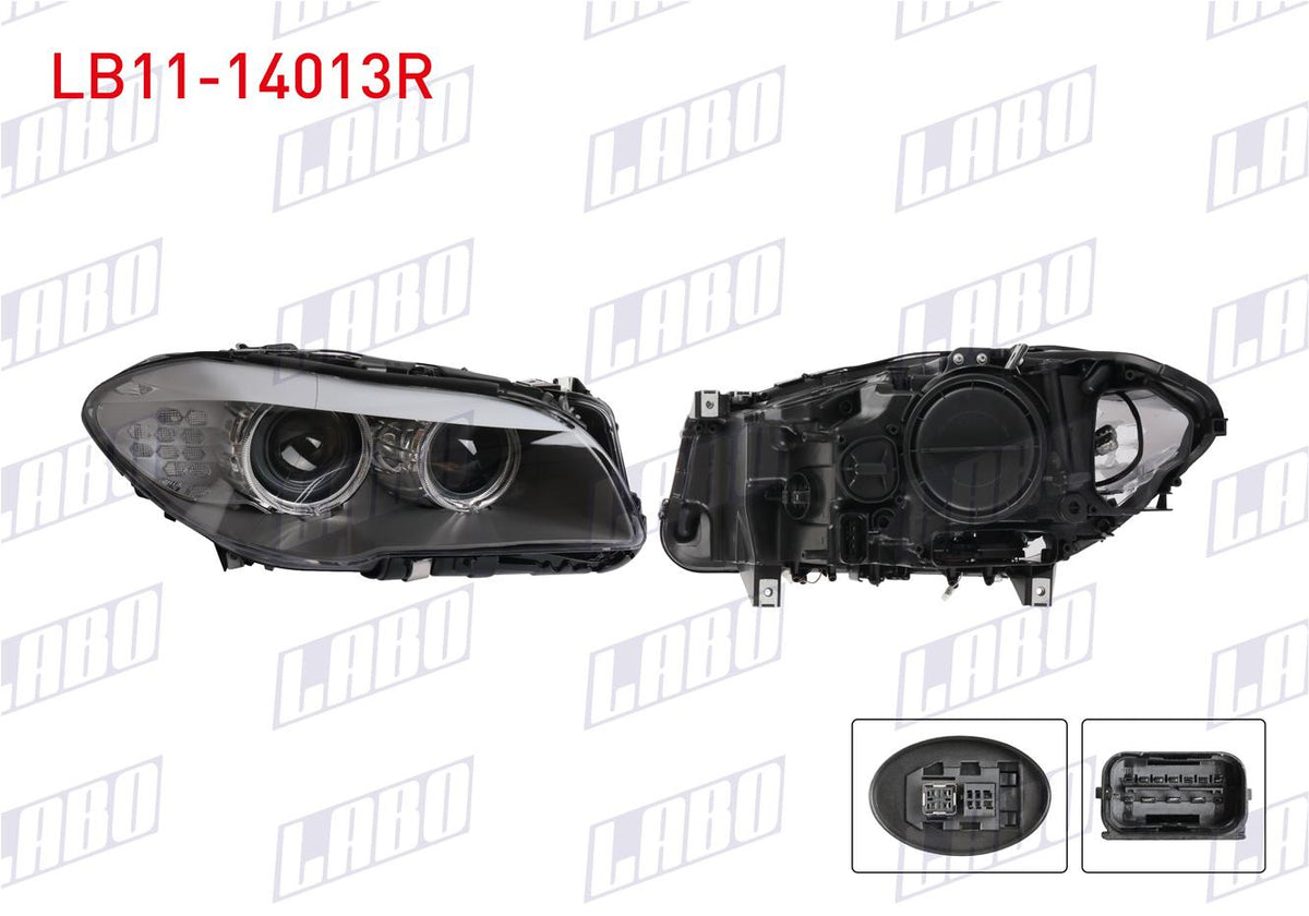 LABO LB11-14013R Headlight Right Xenon BMW 5 Series (F10) 2011-2013 — Headlights