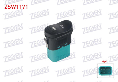 Zegen ZSW1171 Glass Release Switch Single 6 Pin Ford Transit (V184)-(V347) 2000-2014
