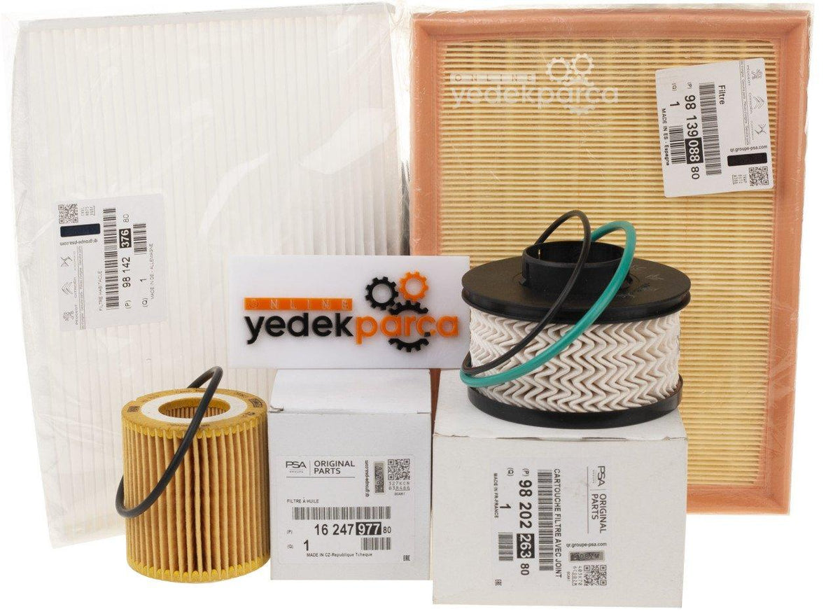 Citroen C-Elyse 1.5 BlueHDi Periodic Oil Service Filter Set Genuine — Auto Parts Hall, Maintenance & Service Kits