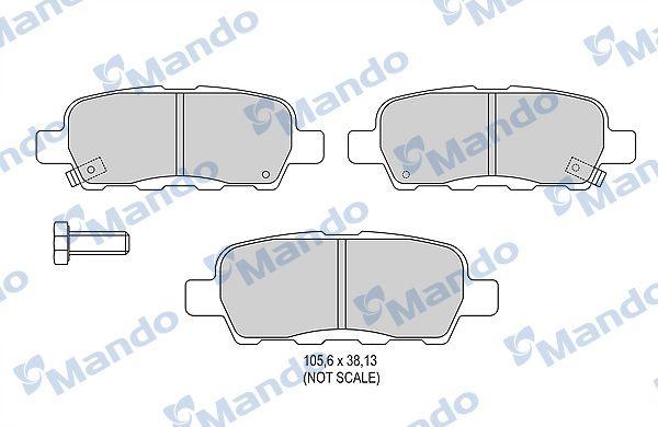 Mando MBF015002 Brake Pad Rear Nissan Qashqai J10/X-Trail/Pathfinder Juke Renault Koleos — Brake Pads