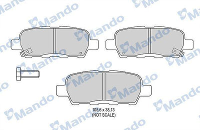 Mando MBF015002 Brake Pad Rear Nissan Qashqai J10/X-Trail/Pathfinder Juke Renault Koleos — Brake Pads