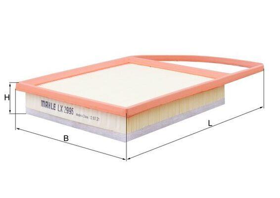 Mahle LX2995 Air Filter (Citroen: Berlingo 1.6 HDi-C3 1.6 HDi 2010-13 / Peugeot Partner .6 HDi) — Air & Cabin Filters