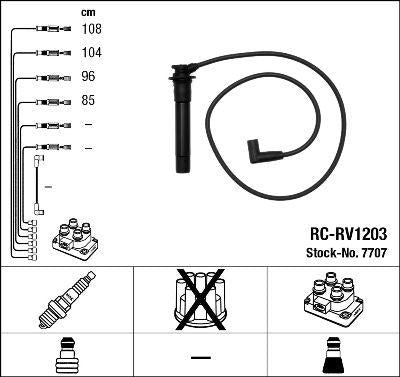 NGK 7707 Spark Plug Cable Set Rover 200 218 95-00 400 1.8 96-98 Coupe 1.8 96-99 Mg Mgf 1.8 I Vvc 95-02 25 1.8 00