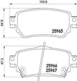 BREMBO P56098 Brake Pads for Nissan Qashqai & X-Trail