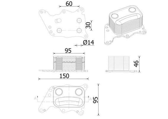 Mahle CLC278000S Mini Cooper S R56-R60 Motor Oil Cooler 11427552687 Oil Cooler R55 / R56 / R57 / R58 / R59 / R60 — Oil System