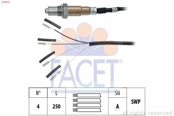 FACET Oxygen Sensor 10.8235 - Lambda Sensor for Corsa D, Corsa E and 2 more models — Oxygen & Air-Fuel