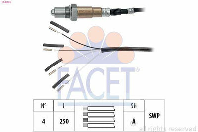 FACET Oxygen Sensor 10.8235 - Lambda Sensor for Corsa D, Corsa E and 2 more models — Oxygen & Air-Fuel