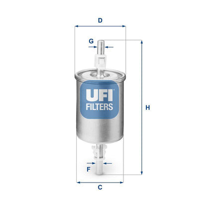 Ufi 31.515.00 VW Polo Ibiza 1.6-1.4 16V Fuel Filter 6X0201511 818568 Genuine Mounting