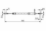 BOSCH Handbrake Cable for Mercedes W202 - Brake Cable — Brake Cables & Hardware
