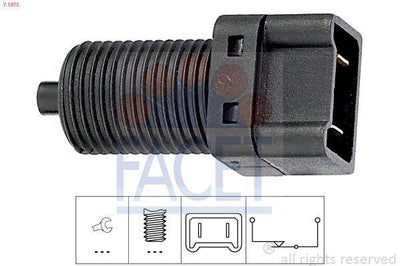 FACET 7.1075 Brake Light Switch - Compatible with Renault, Volvo, Mitsubishi — Brake Sensors & ABS
