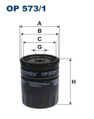 Filtron OP573-1 Oil Filter Mitsubishi Colt VI 1.5 Di-D 04-12 Smart Forfour 1.5 CDI 04-06