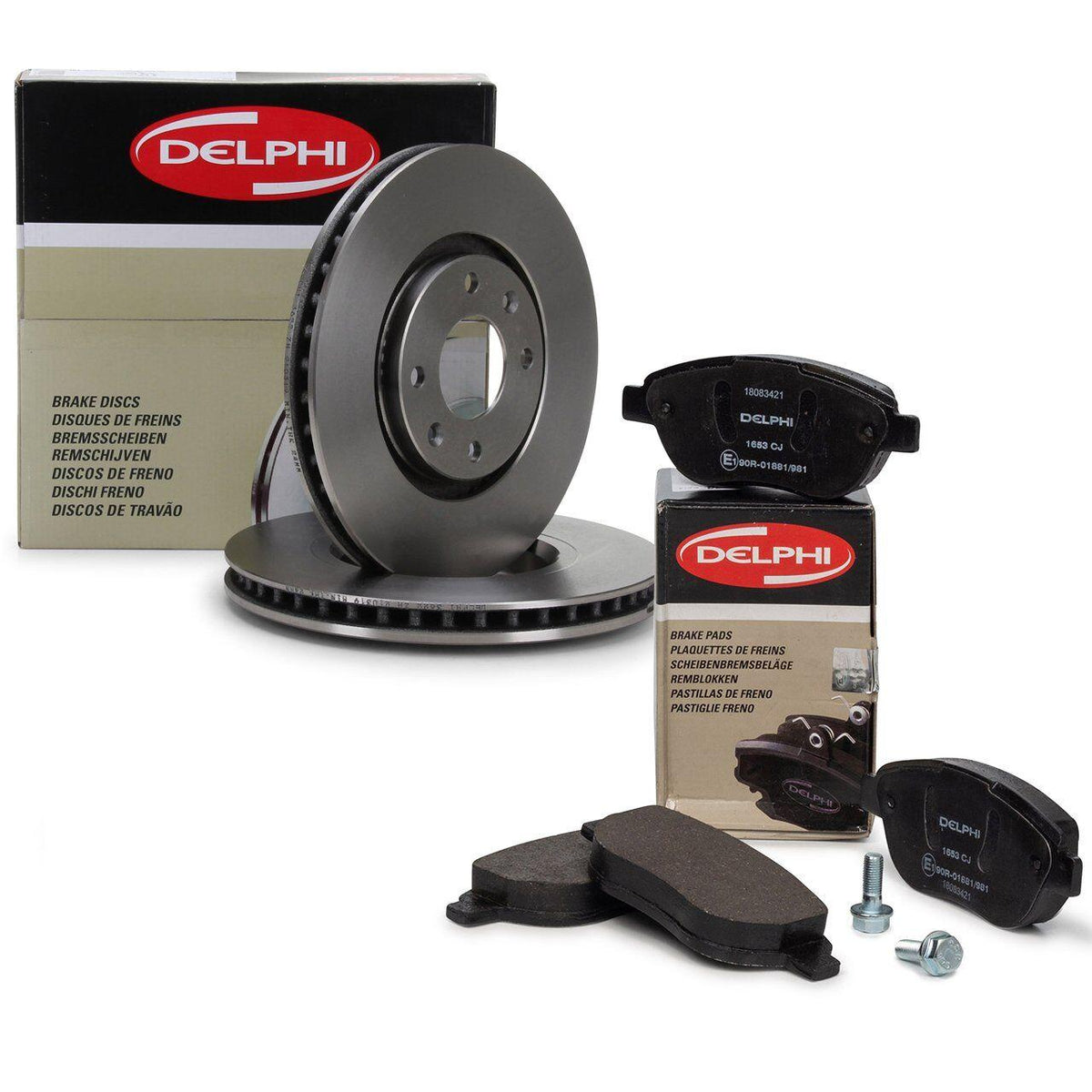 Delphi Front Brake Disc and Pad Set for Citroen C4 (2005-2010) — Brake Pads