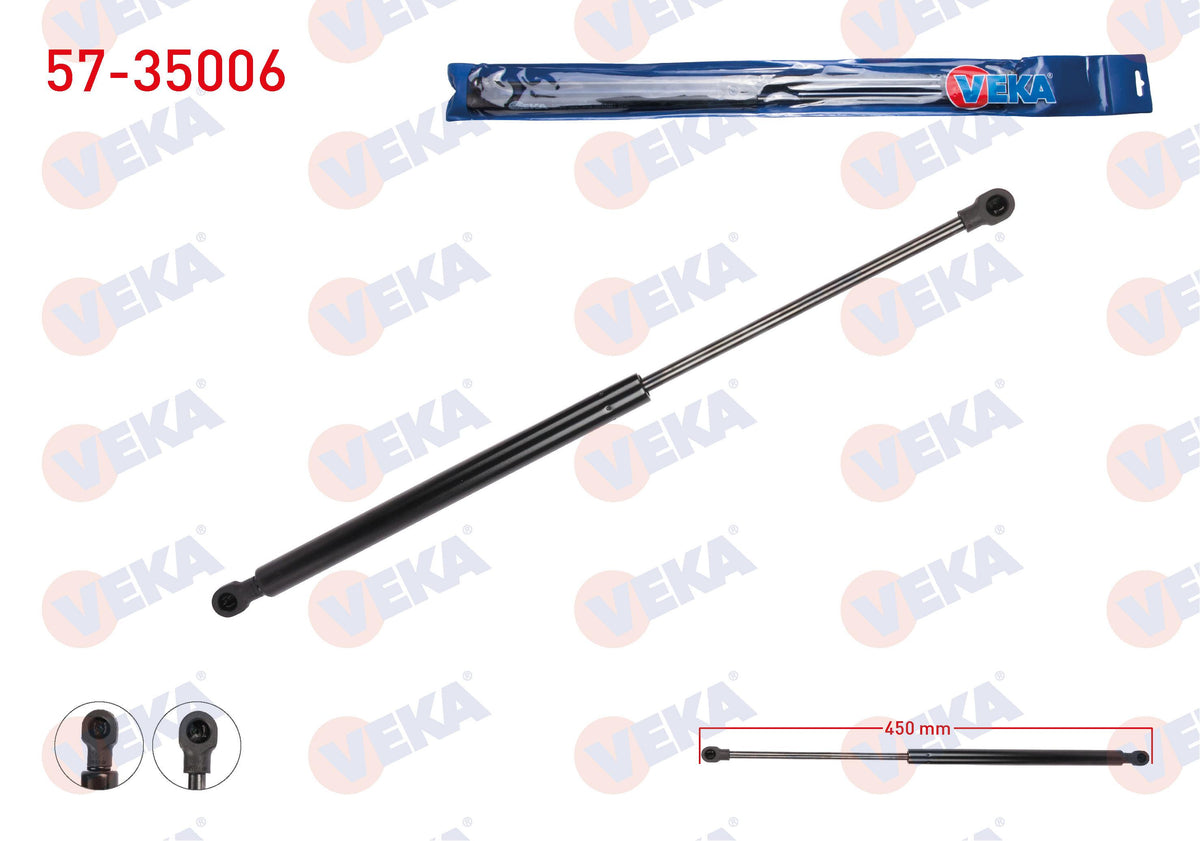 Veka 57-35006 Trunk Gas Strut 450mm / 385N Renault Clio III (Br0 / 1,Cr0 / 1) 2005-2012 — Support Rods & Struts