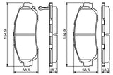 BOSCH Brake Pad Front 02-Ha.Cr-V 2.0 2.4i-Vtec - Low-Metallic Brake Pad Set — Brake Pads