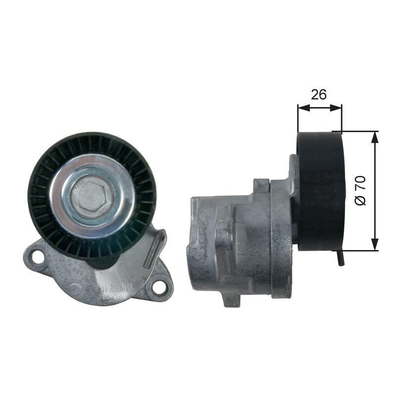 gates-v-belt-tensioner-astra-insignia, gates-v-belt-tensioner-top-view GATES V Belt Tensioner - Compatible with Astra & Insignia 2.0D | Durable Performance for Car Owners & Mechanics GATES V Belt Tensioner for Astra & Insignia gates, v-belt-tensioner, astra, insignia, car-components, mechanics-tools, car-repair, auto-parts, vehicle-maintenance, ai-generated