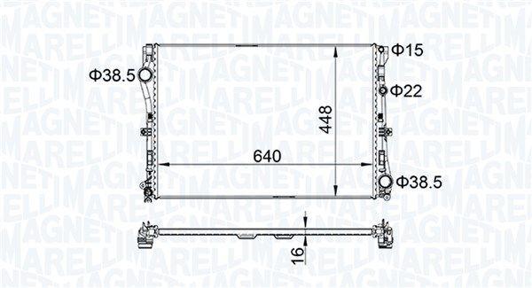 Magneti Marelli 350213205400 Water Radiator W205-213-238 M651-274 13 — Radiators & Fans