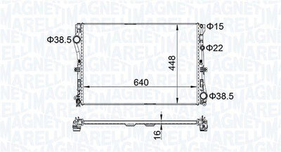 Magneti Marelli 350213205400 Water Radiator W205-213-238 M651-274 13 — Radiators & Fans