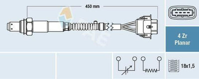 FAE Lambda Sensor for Corsa C 1.0 Z10XE - Universal Replacement — Oxygen & Air-Fuel