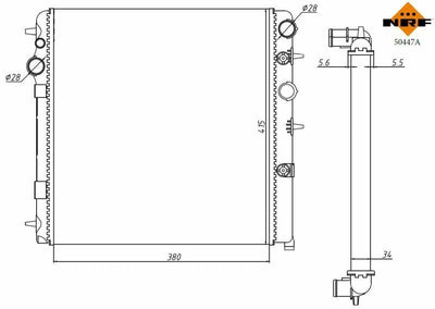 NRF Motor Water Radiator 50447A - Fit for C3 II HDi Models — Radiators & Fans