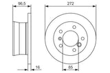 BOSCH Disc Rear 0986478433 - 2 Count Brake Disc for 01-Lt35-Sprinter — Brake Rotors & Drums