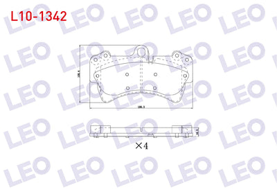 LEO L10-1342 Brake Pad Front Volkswagen Touareg 3.0 V6 TDI 2002-2010 / Audi Q7 3.0 TFSI 2006-2015 / Q7 3.2i V6 2 — Brake Pads