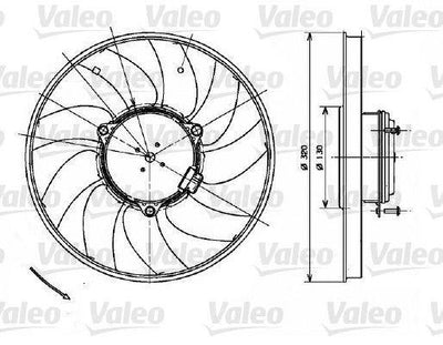 VALEO Fan Motor - 320mm Diameter 12V Cooling Solution for 2006 Crafter & Sprinter 2.5Tdi — Motors, Pumps & Antennas