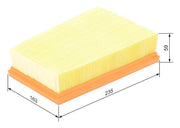 bosch air filter f026400126, car air filter installed, bosch air filter specifications BOSCH Air Filter F026400126 - Fits Koleos 08+, Qashqai & Qashqai +2 | Dimensions: 9.1 x 6.4 x 1.7 inches BOSCH Air Filter | Compatible with Koleos and Qashqai bosch, air-filter, koleos, qashqai, car-maintenance, mechanics, car-owners, auto-parts, vehicle-accessories, ai-generated