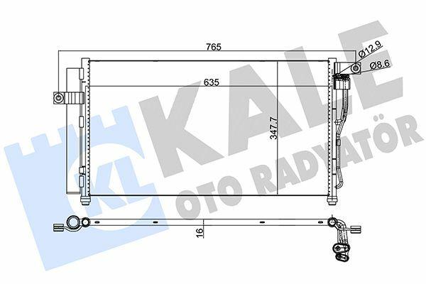 Kale 386300 AC Radiator - Compatible with 03-11 Accent 1.4Gl, 1.6, 1.6Gls — Radiators & Fans