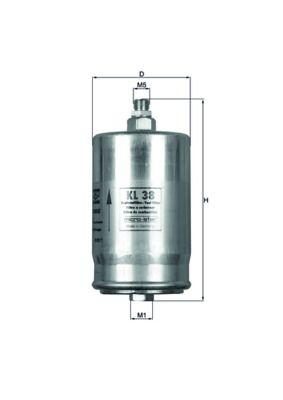 Mahle KL38 Fuel Filter Mercedes W124 300 CE-24 — Fuel Delivery