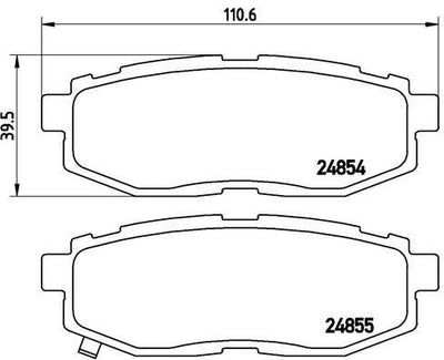 Brembo P78018 Brake Pad Brake Rear-(Subaru Brz 2.0 2012 / Forester 2.0 2013 / Legacy 2.5 2009 /) — Brake Pads