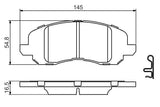 BOSCH 0986494575 Front Brake Pads - Low-Metallic, ECE-R90 Certified