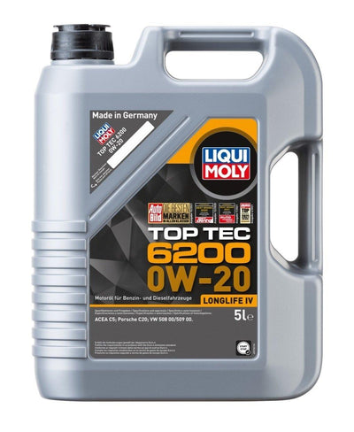 LIQUI MOLY Top Tec 6200 0W-20 Motor Oil - Synthetic Technology, Excellent Wear Protection — Fluids & Chemicals