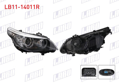 LABO LB11-14011R Headlight Right Xenon BMW 5 Series (E60 LCI) 2008-2010 — Headlights